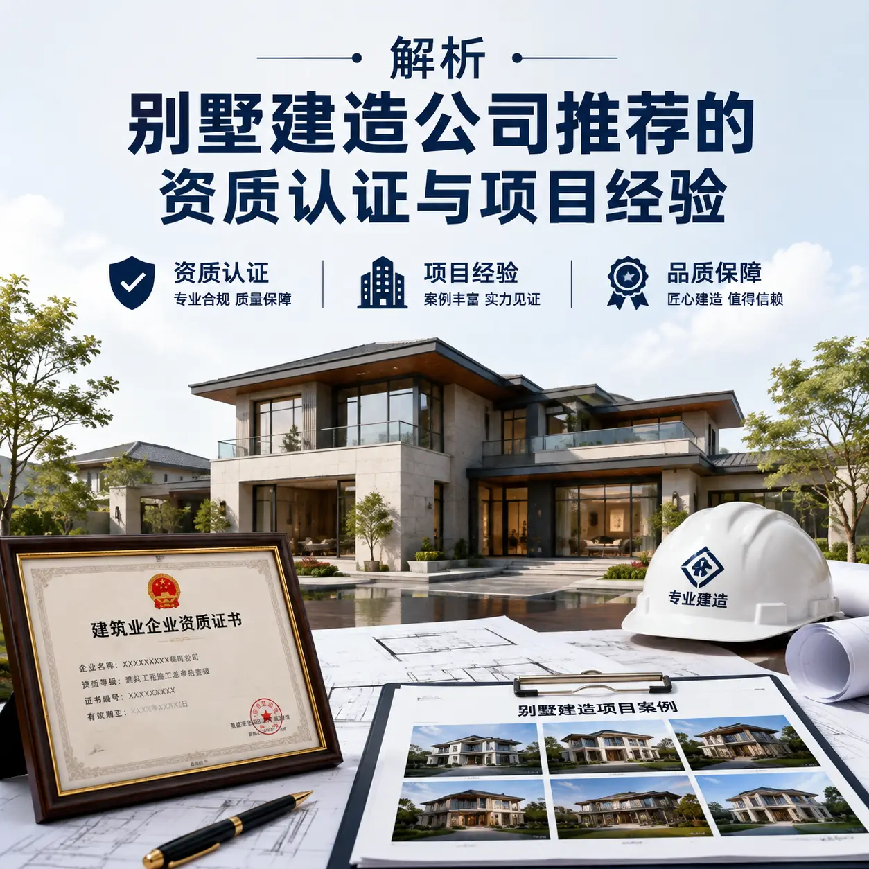 解析 南明 别墅建造公司推荐的资质认证与项目经验