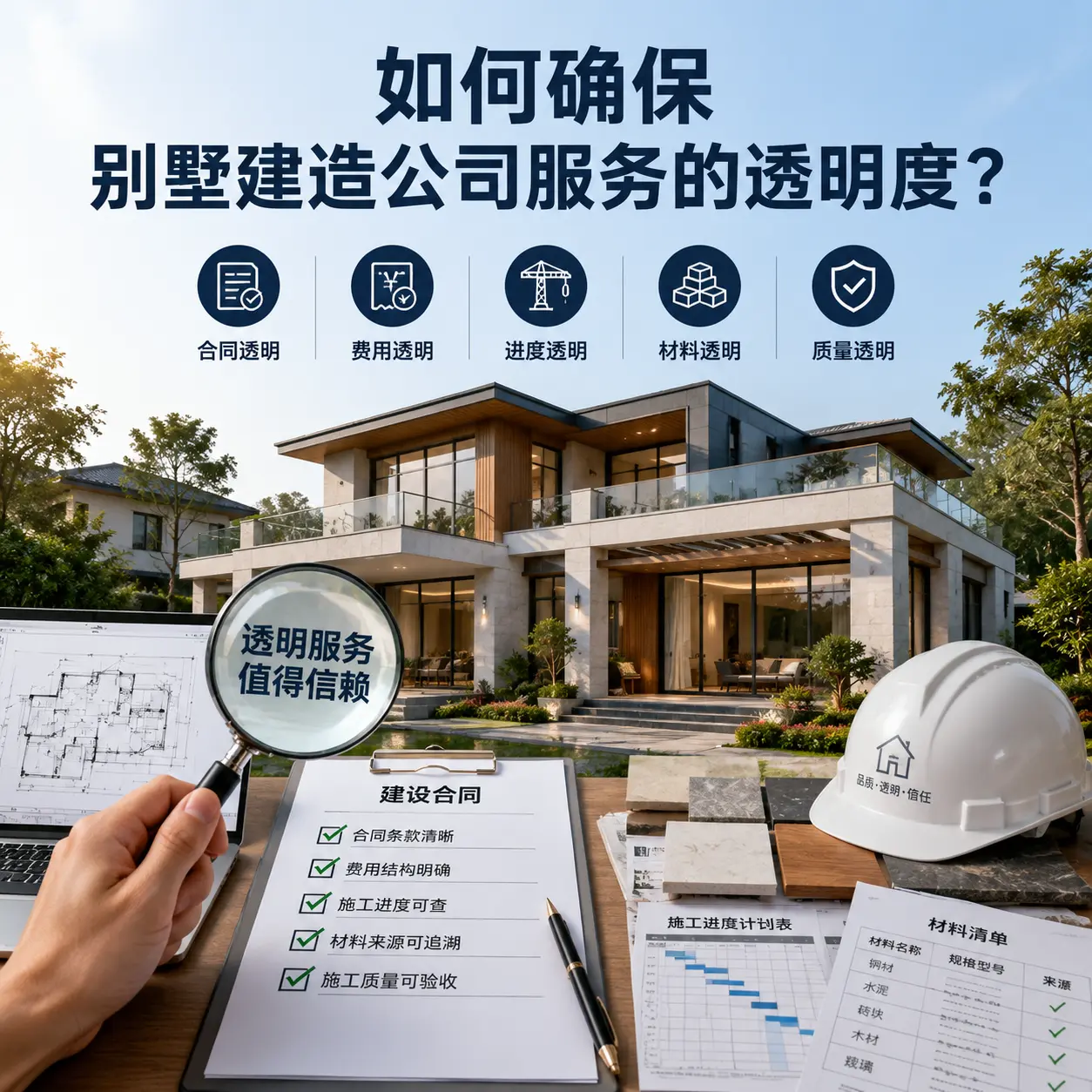 在 南明 如何确保别墅建造公司服务的透明度？
