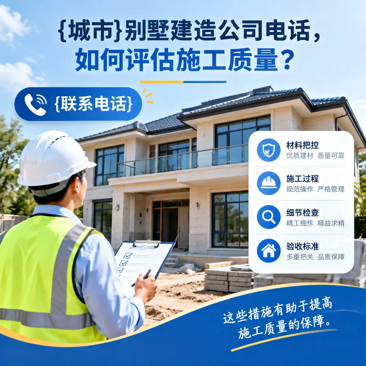 南明别墅建造公司电话，如何评估施工质量？