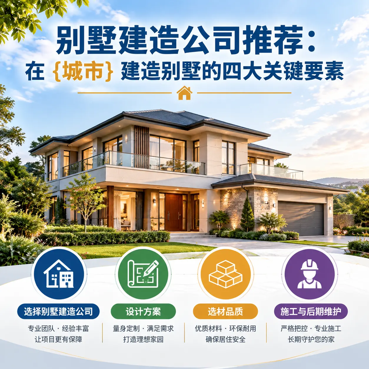 别墅建造公司推荐:在 南明 建造别墅的四大关键要素