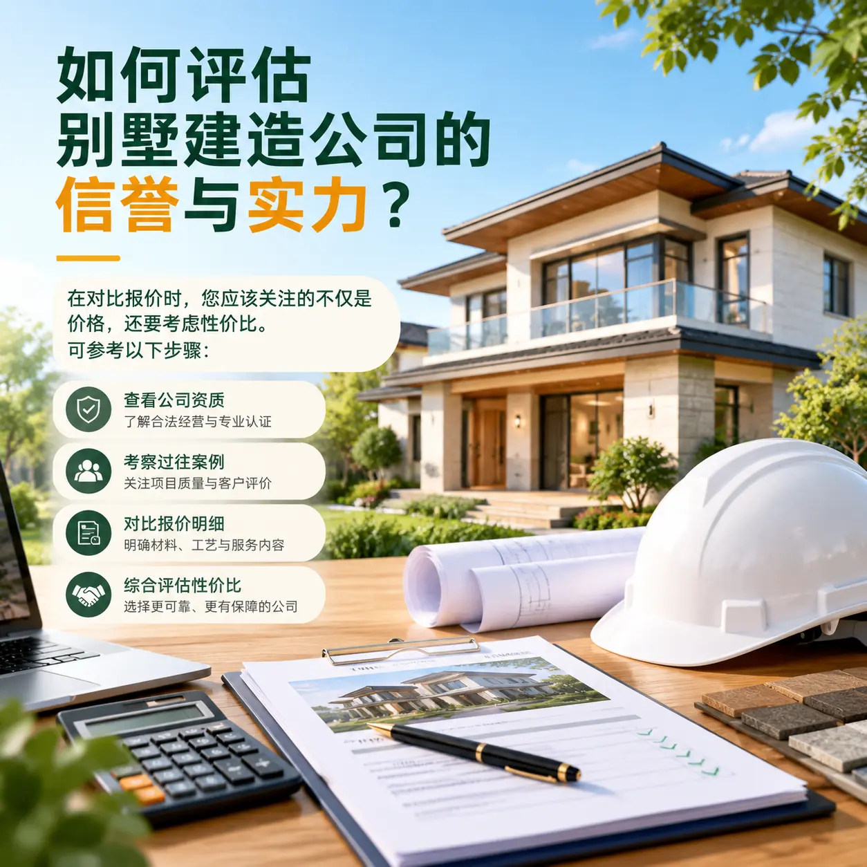 如何评估 南明 别墅建造公司的信誉与实力?