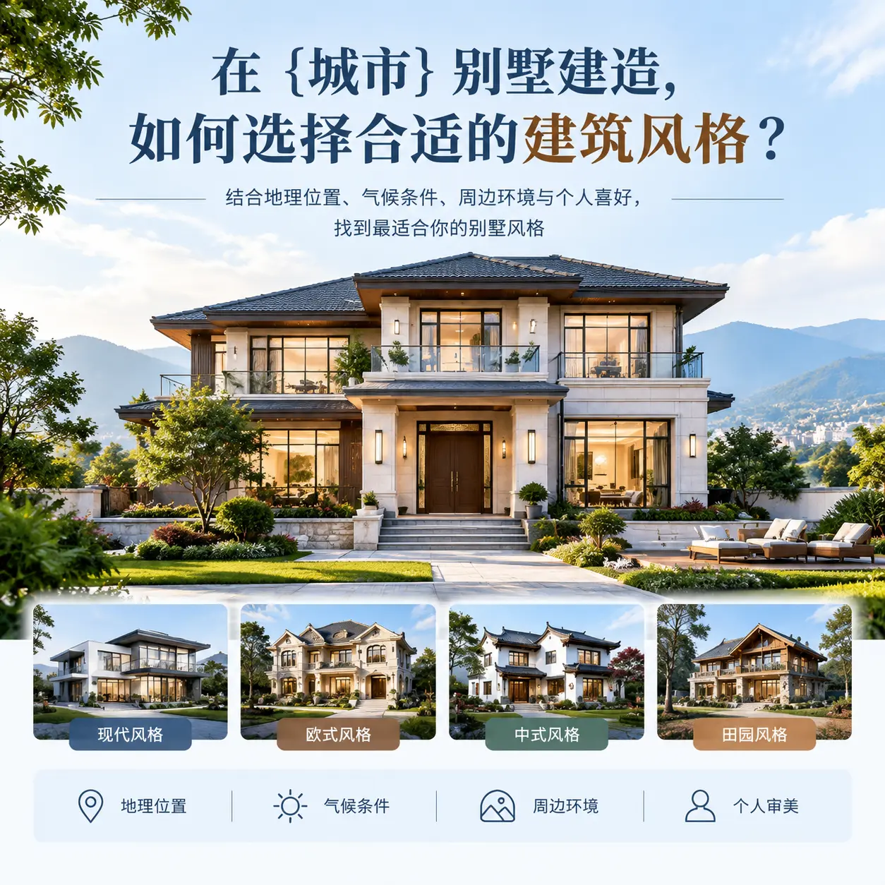 在 南明 别墅建造，如何选择合适的建筑风格？