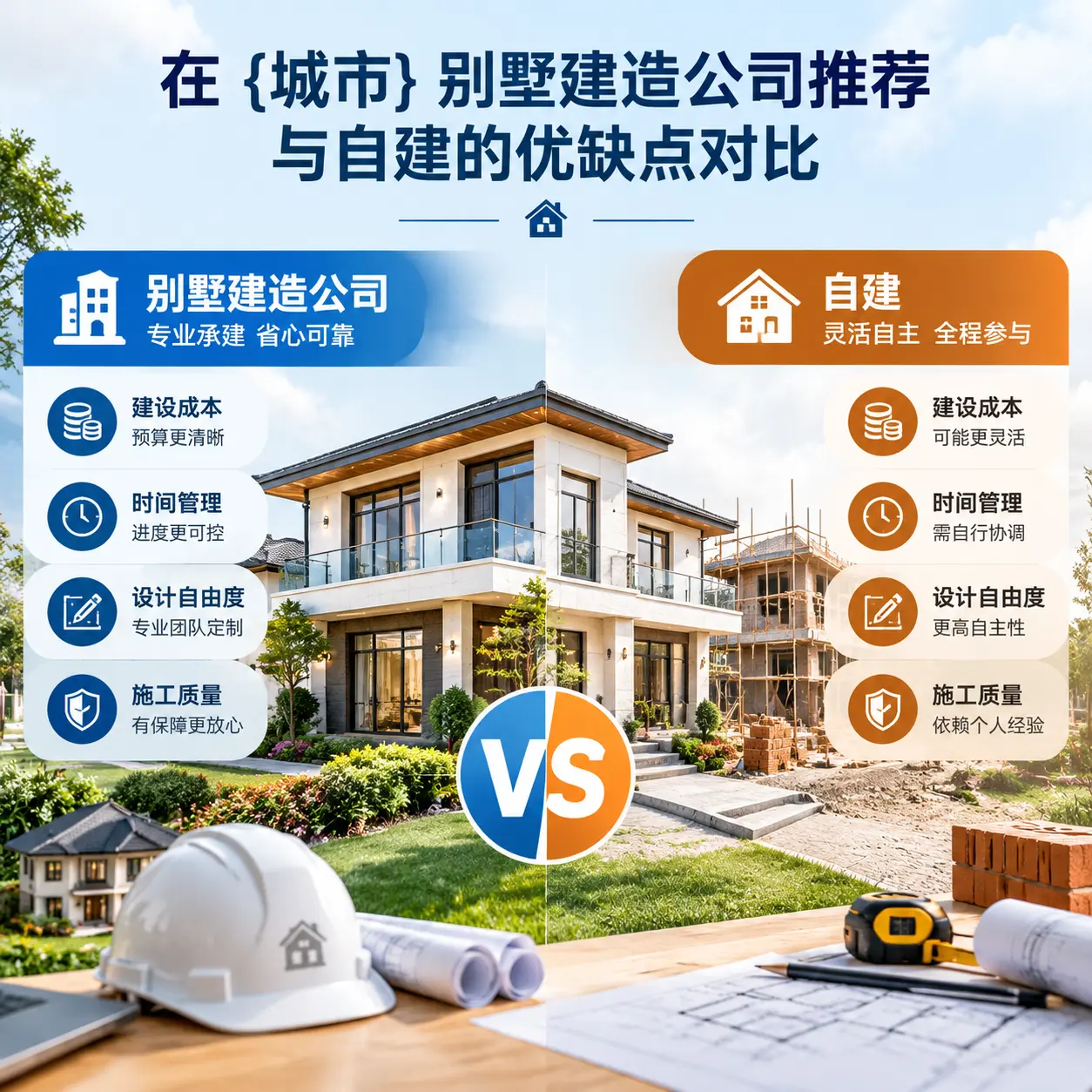 在 南明 别墅建造公司推荐与自建的优缺点对比